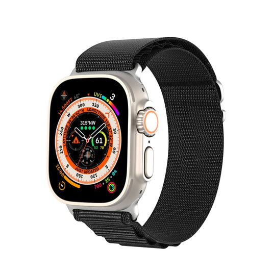 For Apple Watch Ultra 49mm DUX DUCIS GS Series Nylon Loop Watch Band(Black) - Watch Bands by DUX DUCIS | Online Shopping South Africa | PMC Jewellery | Buy Now Pay Later Mobicred