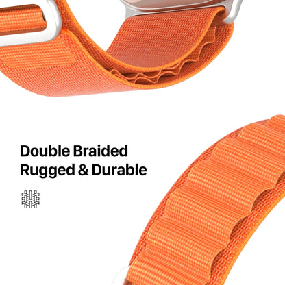 For Apple Watch SE 2022 40mm DUX DUCIS GS Series Nylon Loop Watch Band(Orange) - Watch Bands by DUX DUCIS | Online Shopping South Africa | PMC Jewellery | Buy Now Pay Later Mobicred