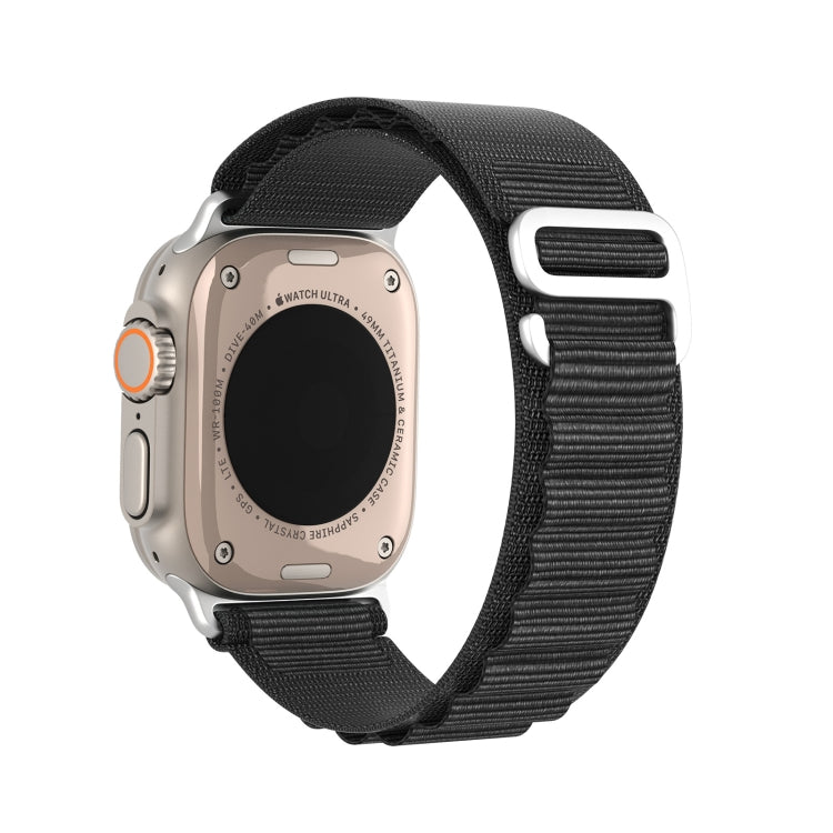 For Apple Watch SE 2022 44mm DUX DUCIS GS Series Nylon Loop Watch Band(Black) - Watch Bands by DUX DUCIS | Online Shopping South Africa | PMC Jewellery | Buy Now Pay Later Mobicred