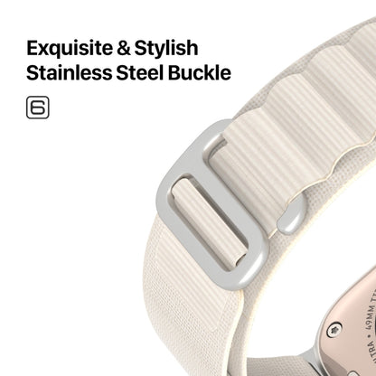 For Apple Watch SE 2022 44mm DUX DUCIS GS Series Nylon Loop Watch Band(Starlight) - Watch Bands by DUX DUCIS | Online Shopping South Africa | PMC Jewellery | Buy Now Pay Later Mobicred