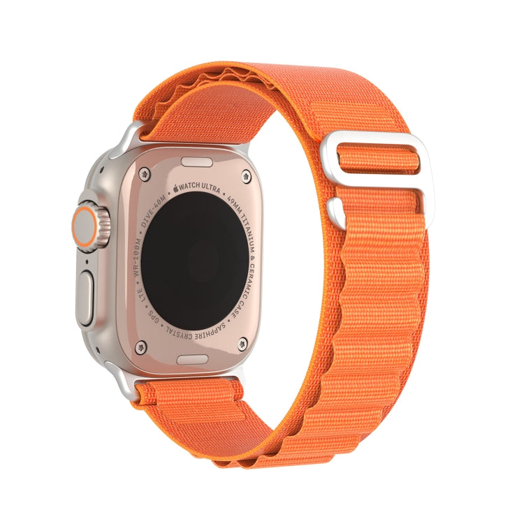 For Apple Watch Series 7 45mm DUX DUCIS GS Series Nylon Loop Watch Band(Orange) - Watch Bands by DUX DUCIS | Online Shopping South Africa | PMC Jewellery | Buy Now Pay Later Mobicred