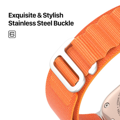 For Apple Watch SE 44mm DUX DUCIS GS Series Nylon Loop Watch Band(Orange) - Watch Bands by DUX DUCIS | Online Shopping South Africa | PMC Jewellery | Buy Now Pay Later Mobicred