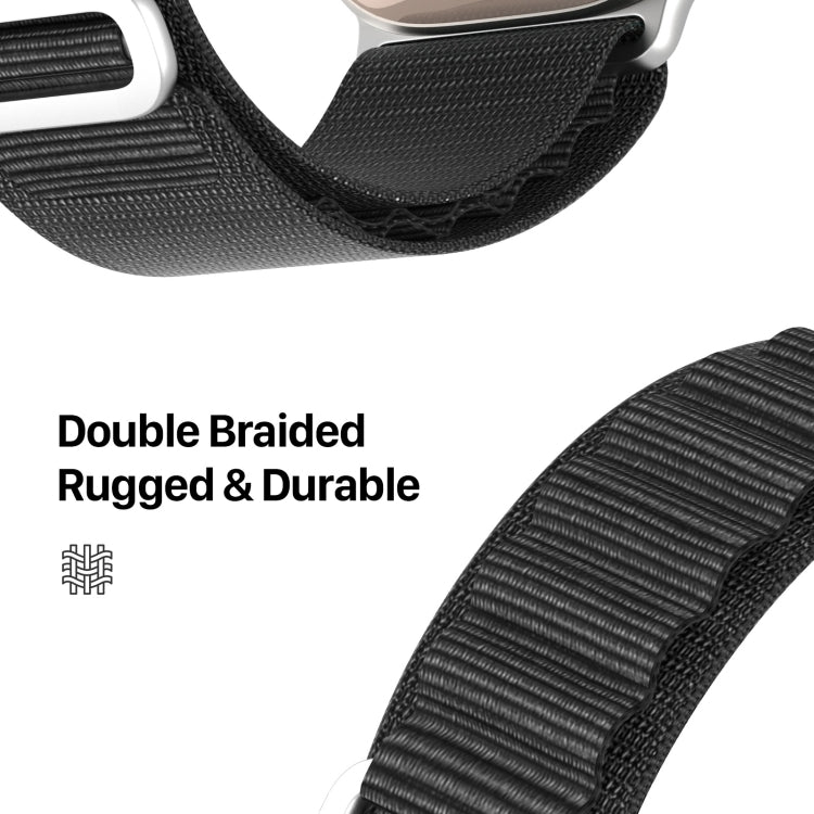 For Apple Watch Series 2 38mm DUX DUCIS GS Series Nylon Loop Watch Band(Black) - Watch Bands by DUX DUCIS | Online Shopping South Africa | PMC Jewellery | Buy Now Pay Later Mobicred