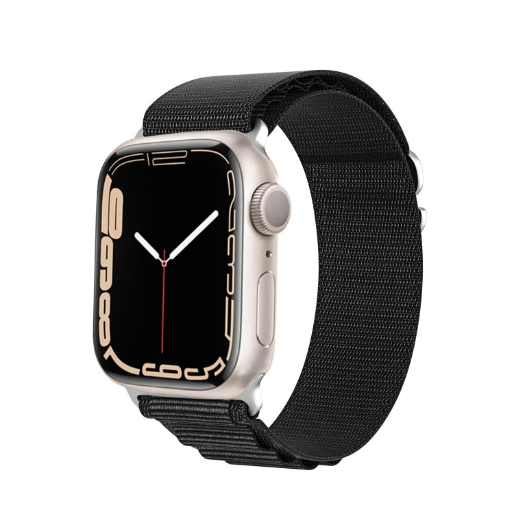 For Apple Watch Series 9 45mm DUX DUCIS GS Series Nylon Loop Watch Band(Black) - Watch Bands by DUX DUCIS | Online Shopping South Africa | PMC Jewellery | Buy Now Pay Later Mobicred