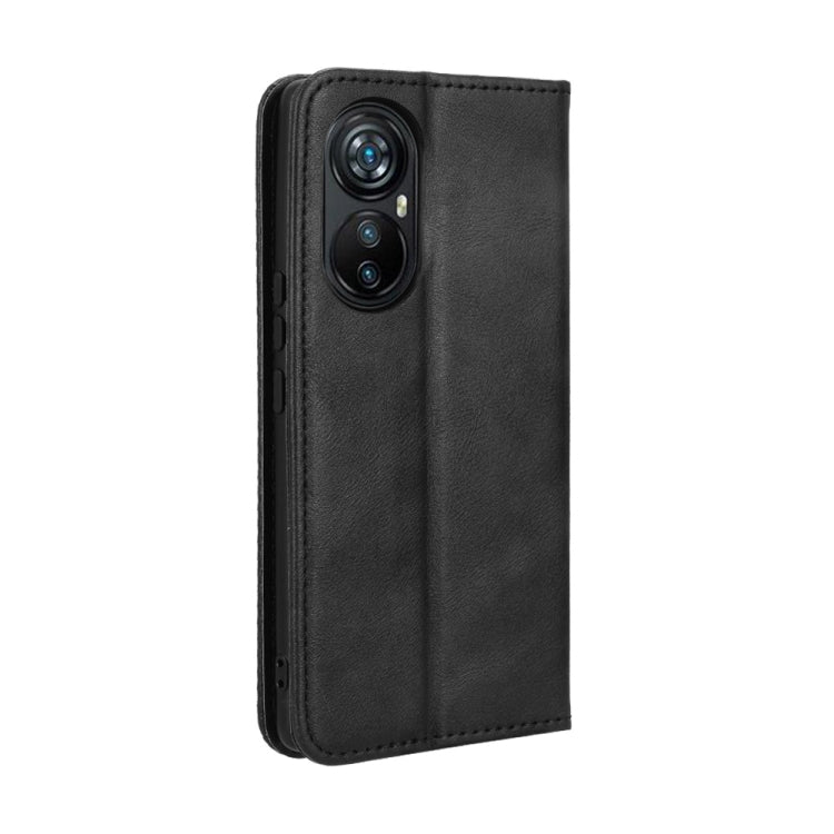 For Blackview A200 Pro Magnetic Buckle Retro Texture Leather Phone Case(Black) - More Brand by PMC Jewellery | Online Shopping South Africa | PMC Jewellery