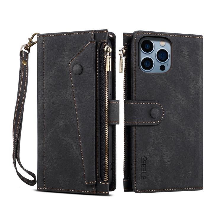 For iPhone 16 Pro Max ESEBLE Retro Frosted RFID Flip Leather Phone Case(Black) - iPhone 16 Pro Max Cases by ESEBLE | Online Shopping South Africa | PMC TechLife | Buy Now Pay Later Mobicred