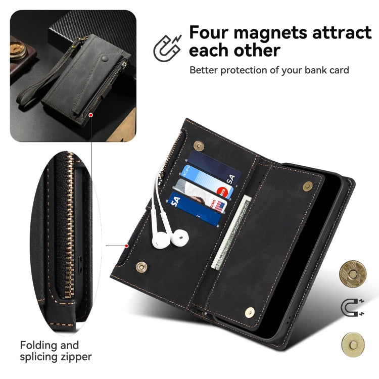 For iPhone 16 Pro Max ESEBLE Retro Frosted RFID Flip Leather Phone Case(Black) - iPhone 16 Pro Max Cases by ESEBLE | Online Shopping South Africa | PMC TechLife | Buy Now Pay Later Mobicred