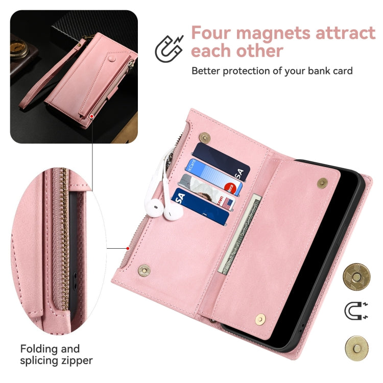 For iPhone 16 Plus ESEBLE Retro Frosted RFID Flip Leather Phone Case(Rose Gold) - iPhone 16 Plus Cases by ESEBLE | Online Shopping South Africa | PMC Jewellery | Buy Now Pay Later Mobicred