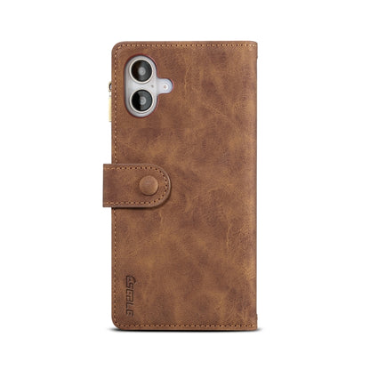 For iPhone 16 ESEBLE Retro Frosted RFID Flip Leather Phone Case(Brown) - iPhone 16 Cases by ESEBLE | Online Shopping South Africa | PMC Jewellery | Buy Now Pay Later Mobicred