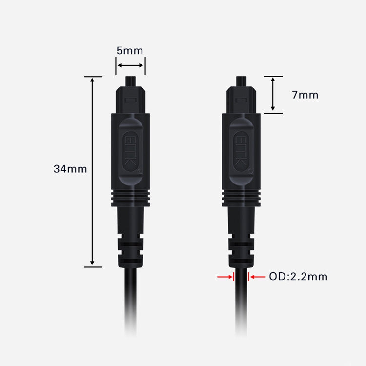 20m EMK OD2.2mm Digital Audio Optical Fiber Cable Plastic Speaker Balance Cable(Silver Grey) - Audio Optical Cables by EMK | Online Shopping South Africa | PMC Jewellery | Buy Now Pay Later Mobicred