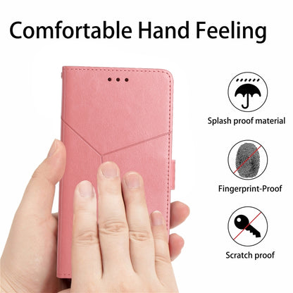 For Google Pixel 9 Y-shaped Pattern Flip Leather Phone Case(Pink) - Google Cases by PMC Jewellery | Online Shopping South Africa | PMC Jewellery | Buy Now Pay Later Mobicred