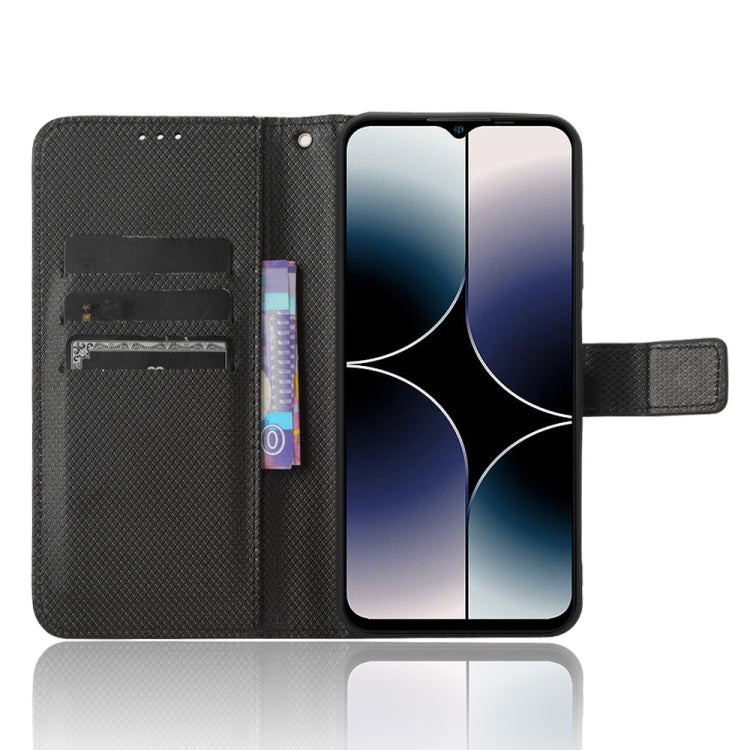 For Ulefone Note 16 Pro Diamond Texture Leather Phone Case(Black) - Ulefone Cases by PMC Jewellery | Online Shopping South Africa | PMC Jewellery | Buy Now Pay Later Mobicred