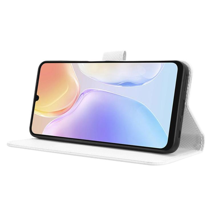 For Ulefone Note 20 Pro Diamond Texture Leather Phone Case(White) - Ulefone Cases by PMC TechLife | Online Shopping South Africa | PMC TechLife | Buy Now Pay Later Mobicred