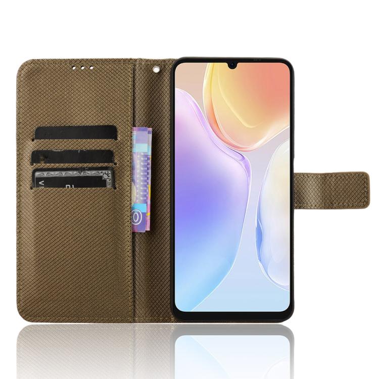 For Ulefone Note 20 Pro Diamond Texture Leather Phone Case(Brown) - Ulefone Cases by PMC TechLife | Online Shopping South Africa | PMC TechLife | Buy Now Pay Later Mobicred