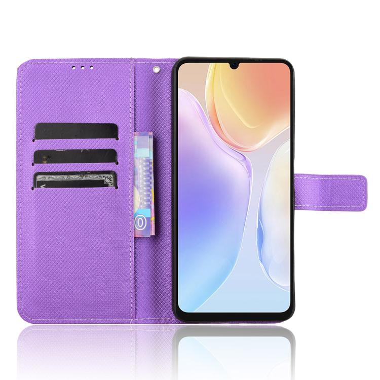 For Ulefone Note 20 Pro Diamond Texture Leather Phone Case(Purple) - Ulefone Cases by PMC TechLife | Online Shopping South Africa | PMC TechLife | Buy Now Pay Later Mobicred