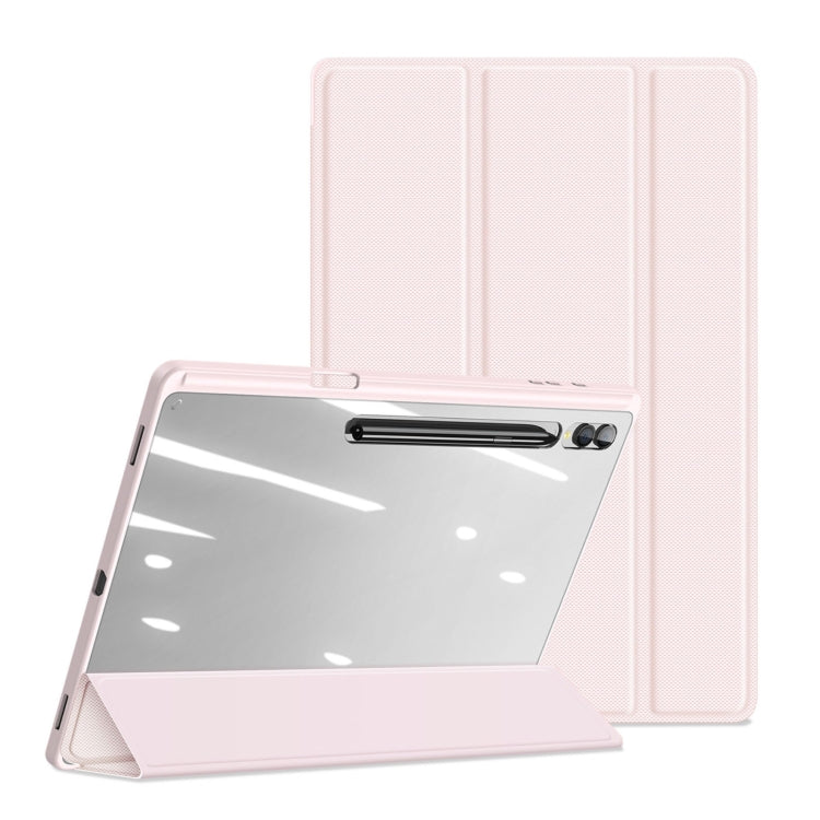 For Samsung Galaxy Tab S10 Ultra DUX DUCIS TOBY Series Antiskid Leather Tablet Case with Sleep / Wake-up Function(Pink) - Tab S10 Ultra Cases by DUX DUCIS | Online Shopping South Africa | PMC Jewellery | Buy Now Pay Later Mobicred