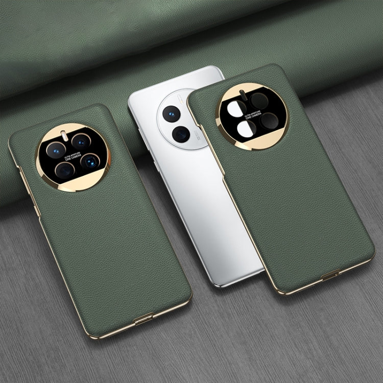 For Huawei Mate 50 GKK Electroplating Leather Surface Phone Case(Green) - free shipping - PMC TechLife - Order now!
