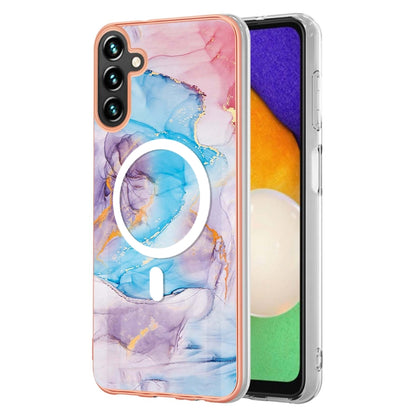 For Samsung Galaxy A54 5G Marble Pattern Dual-side IMD Magsafe TPU Phone Case(Blue Marble) - Galaxy Phone Cases by PMC Jewellery | Online Shopping South Africa | PMC Jewellery