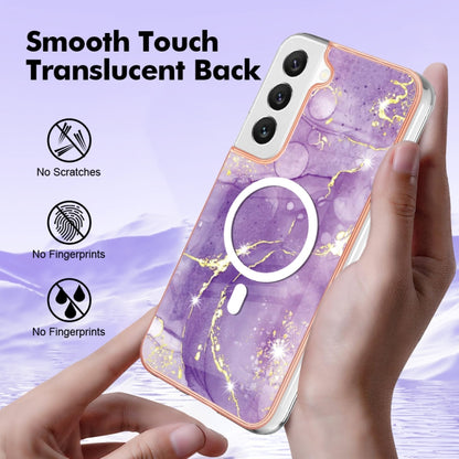 For Samsung Galaxy S22+ 5G Marble Pattern Dual-side IMD Magsafe TPU Phone Case(Purple 002) - Galaxy S22+ 5G Cases by PMC Jewellery | Online Shopping South Africa | PMC Jewellery