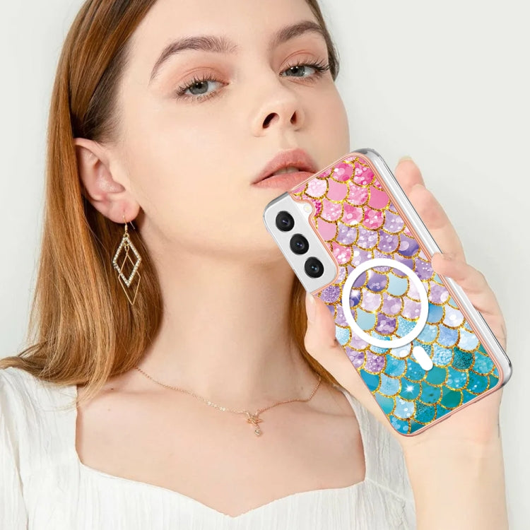 For Samsung Galaxy S23+ 5G Marble Pattern Dual-side IMD Magsafe TPU Phone Case(Colorful Scales) - Galaxy S23+ 5G Cases by PMC Jewellery | Online Shopping South Africa | PMC Jewellery