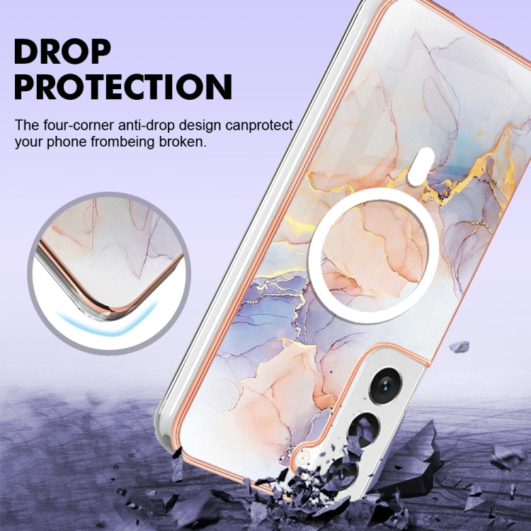 For Samsung Galaxy S23+ 5G Marble Pattern Dual-side IMD Magsafe TPU Phone Case(White Marble) - Galaxy S23+ 5G Cases by PMC Jewellery | Online Shopping South Africa | PMC Jewellery