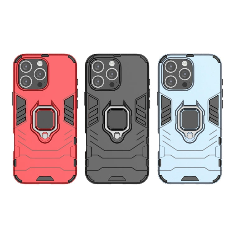 For iPhone 16 Pro Max Shockproof PC + TPU Holder Phone Case(Black) - iPhone 16 Pro Max Cases by PMC TechLife | Online Shopping South Africa | PMC TechLife | Buy Now Pay Later Mobicred