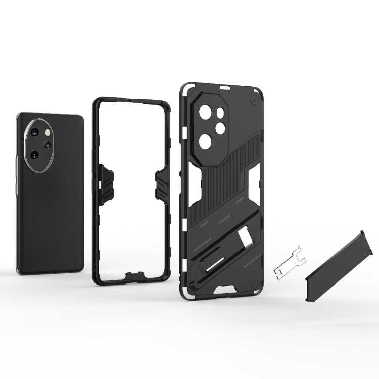 For Honor 100 Pro 5G Punk Armor 2 in 1 PC + TPU Phone Case with Holder(Orange) - Honor Cases by PMC TechLife | Online Shopping South Africa | PMC TechLife | Buy Now Pay Later Mobicred