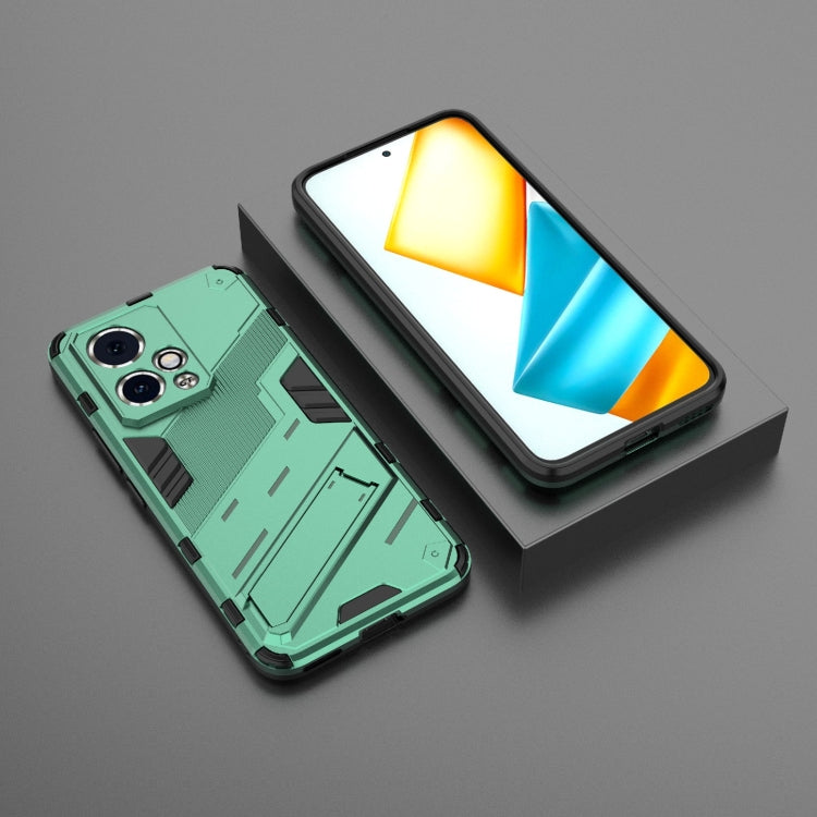 For Honor 90 GT 5G Punk Armor 2 in 1 PC + TPU Phone Case with Holder(Green) - Honor Cases by PMC TechLife | Online Shopping South Africa | PMC TechLife | Buy Now Pay Later Mobicred
