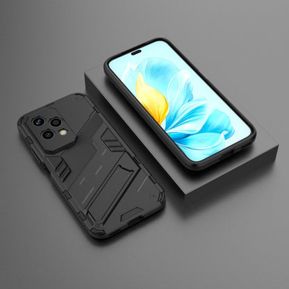 For Honor 200 Lite Global Punk Armor 2 in 1 PC + TPU Phone Case with Holder(Black) - Honor Cases by PMC Jewellery | Online Shopping South Africa | PMC Jewellery | Buy Now Pay Later Mobicred