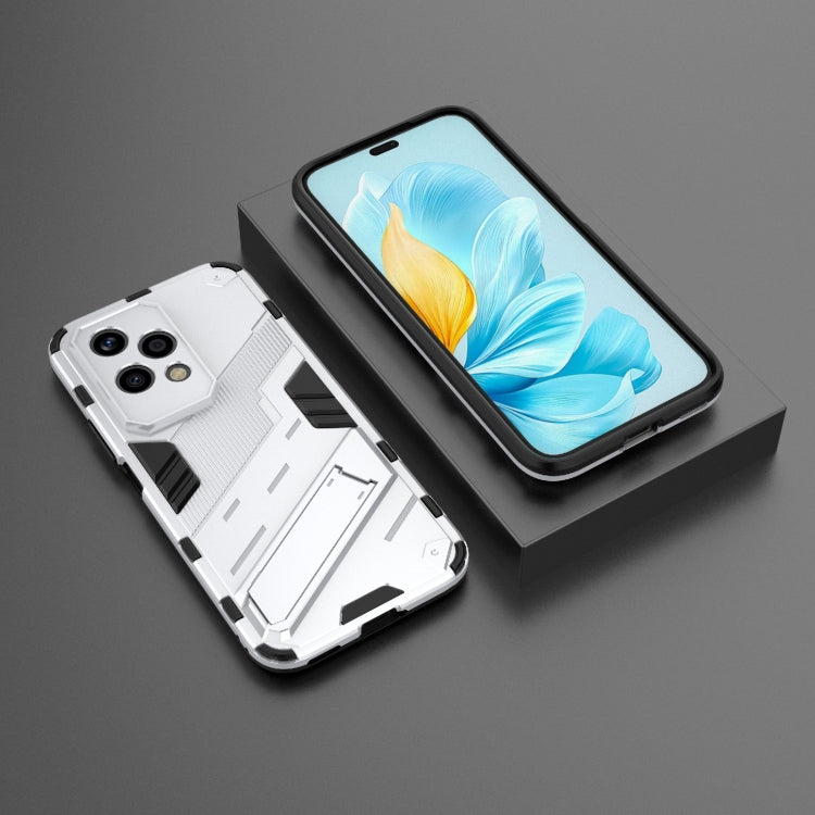 For Honor 200 Lite Global Punk Armor 2 in 1 PC + TPU Phone Case with Holder(White) - Honor Cases by PMC TechLife | Online Shopping South Africa | PMC TechLife | Buy Now Pay Later Mobicred