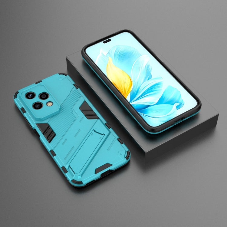 For Honor 200 Lite Global Punk Armor 2 in 1 PC + TPU Phone Case with Holder(Blue) - Honor Cases by PMC Jewellery | Online Shopping South Africa | PMC Jewellery | Buy Now Pay Later Mobicred