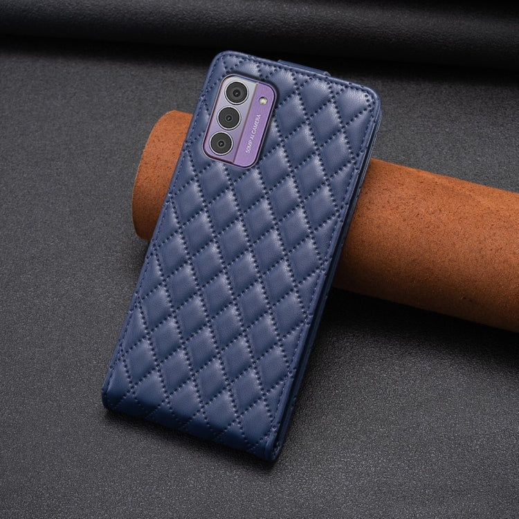 For Nokia G42 5G Diamond Lattice Vertical Flip Leather Phone Case(Blue) - Nokia Cases by PMC TechLife | Online Shopping South Africa | PMC TechLife