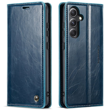 For Samsung Galaxy S23 FE CaseMe-003 PU + PC Business Style Crazy Horse Texture Leather Phone Case(Blue Green) - Galaxy S23 FE 5G Cases by CaseMe | Online Shopping South Africa | PMC Jewellery | Buy Now Pay Later Mobicred