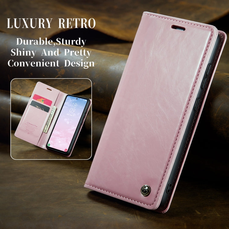 For Samsung Galaxy S23 FE CaseMe-003 PU + PC Business Style Crazy Horse Texture Leather Phone Case(Pink) - Galaxy S23 FE 5G Cases by CaseMe | Online Shopping South Africa | PMC Jewellery | Buy Now Pay Later Mobicred