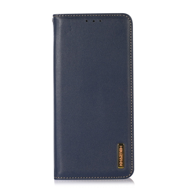 For Honor 100 KHAZNEH Nappa Top Layer Cowhide Leather Phone Case(Blue) - Honor Cases by PMC TechLife | Online Shopping South Africa | PMC TechLife | Buy Now Pay Later Mobicred