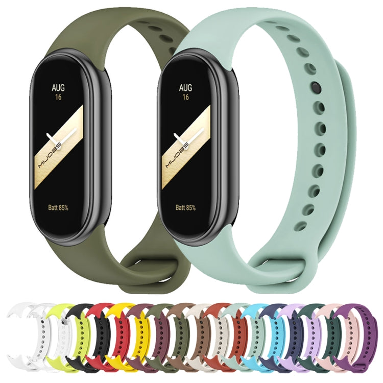 For Xiaomi Mi Band 8 / 9 Mijobs Solid Color Silicone Watch Band(Red) - Watch Bands by MIJOBS | Online Shopping South Africa | PMC TechLife | Buy Now Pay Later Mobicred