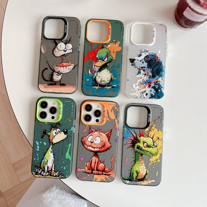 For iPhone 16 Animal Pattern Oil Painting Series PC + TPU Phone Case(Panda) - iPhone 16 Cases by PMC Jewellery | Online Shopping South Africa | PMC Jewellery | Buy Now Pay Later Mobicred