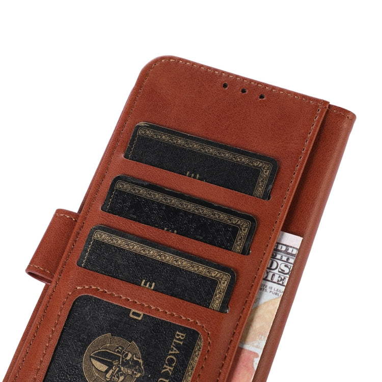 For OPPO Reno11 5G Pro Global Cow Texture Flip Leather Phone Case(Brown) - Reno11 Pro Cases by PMC TechLife | Online Shopping South Africa | PMC TechLife | Buy Now Pay Later Mobicred