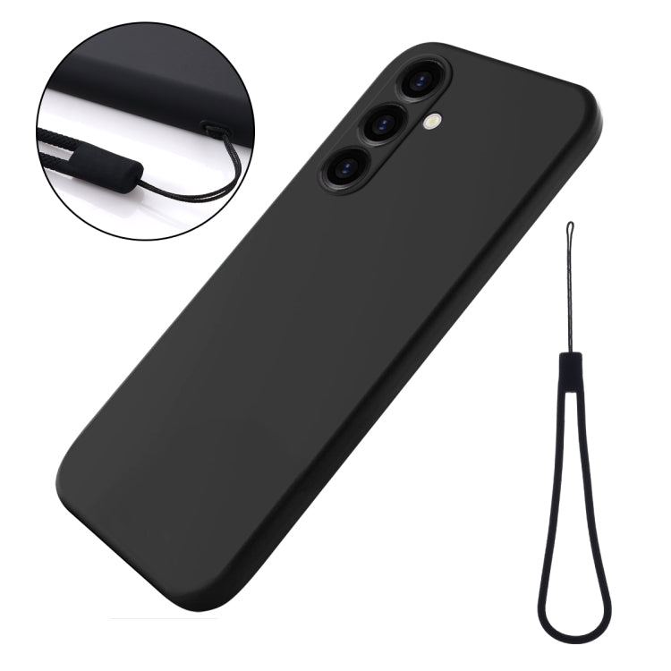 For Samsung Galaxy A25 5G Pure Color Liquid Silicone Shockproof Phone Case(Black) - Galaxy Phone Cases by PMC TechLife | Online Shopping South Africa | PMC TechLife