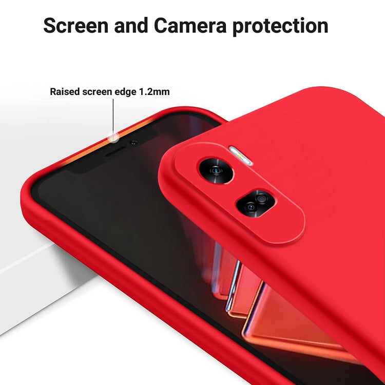 For Honor 90 Lite / X50i Pure Color Liquid Silicone Shockproof Phone Case(Red) - Honor Cases by PMC TechLife | Online Shopping South Africa | PMC TechLife | Buy Now Pay Later Mobicred