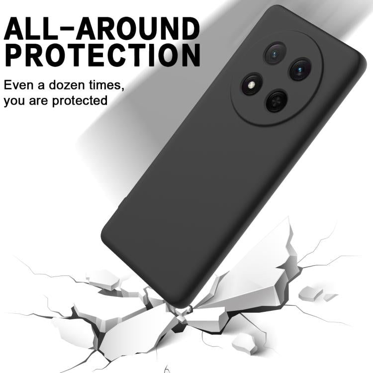 For Honor Magic7 Lite Solid Color Liquid Silicone Dropproof Full Coverage Phone Case(Black) - free shipping - PMC TechLife - Order now!