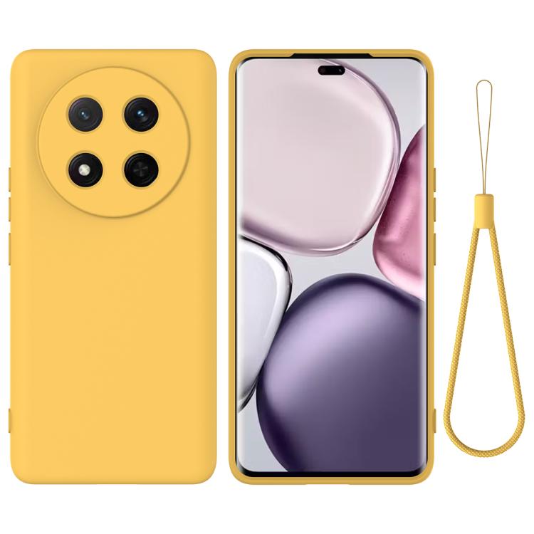 For Honor Magic7 Lite Solid Color Liquid Silicone Dropproof Full Coverage Phone Case(Yellow) - free shipping - PMC TechLife - Order now!