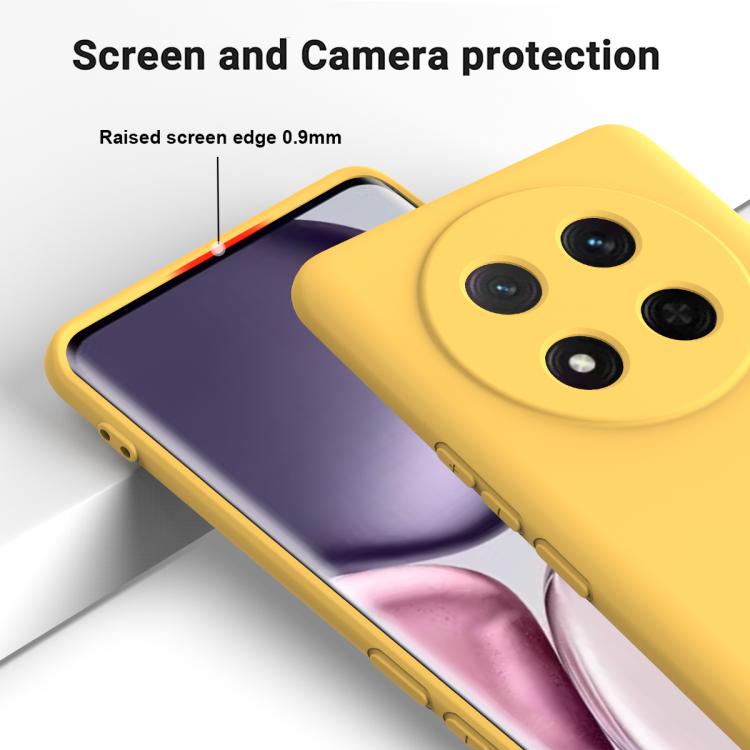 For Honor Magic7 Lite Solid Color Liquid Silicone Dropproof Full Coverage Phone Case(Yellow) - free shipping - PMC TechLife - Order now!