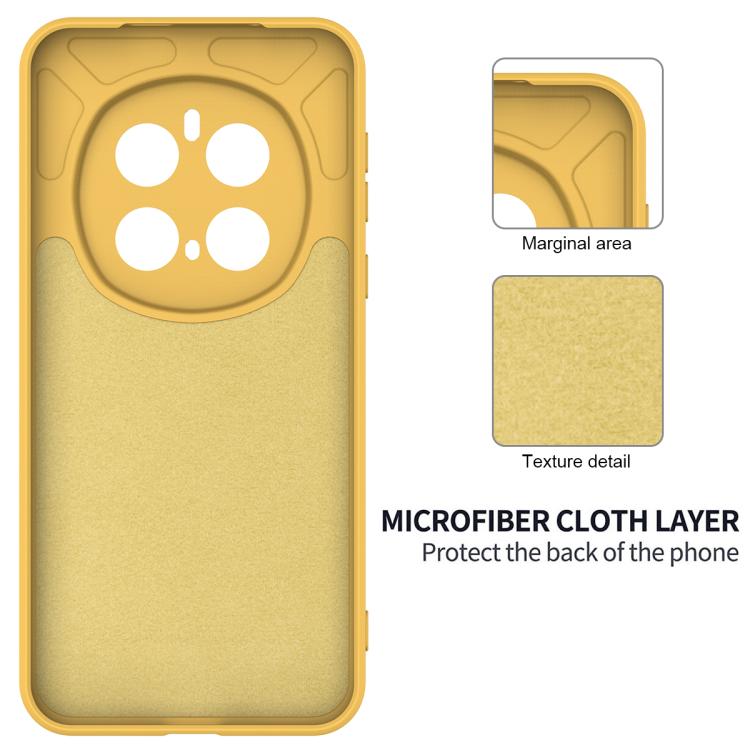 For Honor Magic7 Pro Solid Color Liquid Silicone Dropproof Full Coverage Phone Case(Yellow) - free shipping - PMC TechLife - Order now!