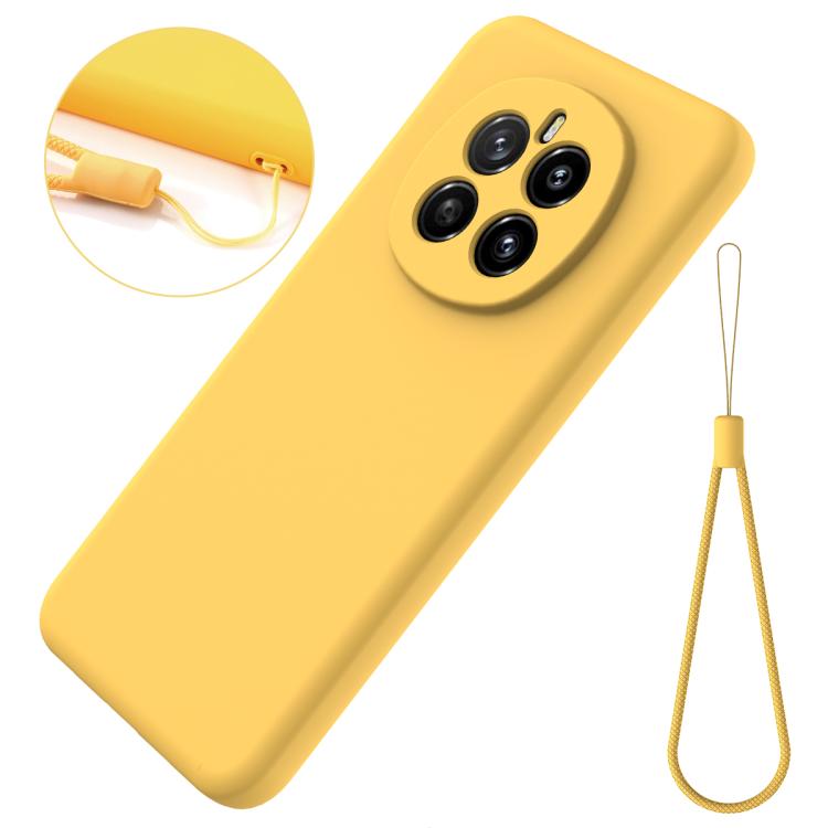 For Honor Magic7 Solid Color Liquid Silicone Dropproof Full Coverage Phone Case(Yellow) - free shipping - PMC TechLife - Order now!