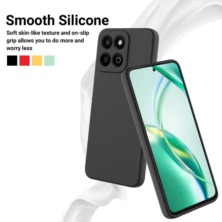 For Honor X6b 5G / Play 60 Plus Solid Color Liquid Silicone Dropproof Full Coverage Phone Case(Black) - free shipping - PMC TechLife - Order now!