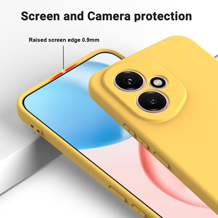 For Honor 400 Global 156.5mm Solid Color Liquid Silicone Dropproof Full Coverage Phone Case(Yellow) - free shipping - PMC TechLife - Order now!