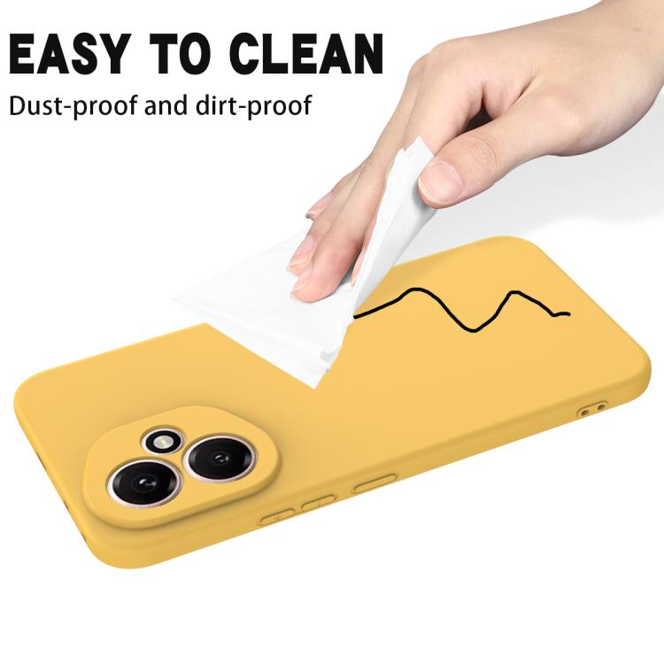For Honor 400 Global 156.5mm Solid Color Liquid Silicone Dropproof Full Coverage Phone Case(Yellow) - free shipping - PMC TechLife - Order now!