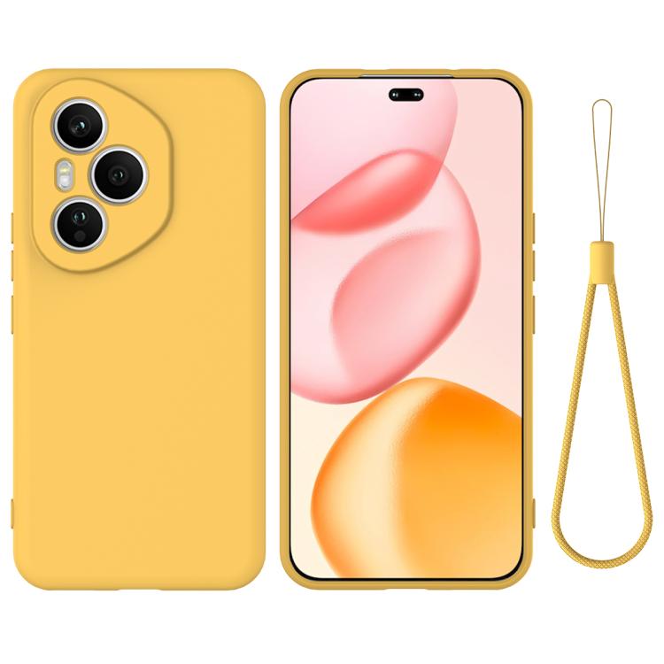 For Honor 400 Pro Global 160.8mm Solid Color Liquid Silicone Dropproof Full Coverage Phone Case(Yellow) - free shipping - PMC TechLife - Order now!