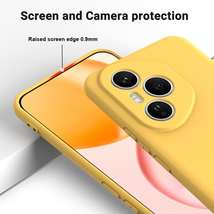 For Honor 400 Pro Global 160.8mm Solid Color Liquid Silicone Dropproof Full Coverage Phone Case(Yellow) - free shipping - PMC TechLife - Order now!